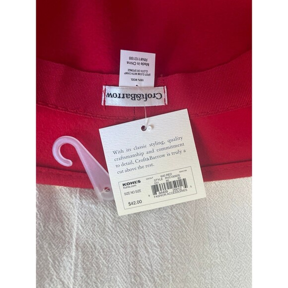 Red Bowler Wool Hat Black Bowler Wool Hat Pink Wool Bowler Hat - Picture 7 of 12